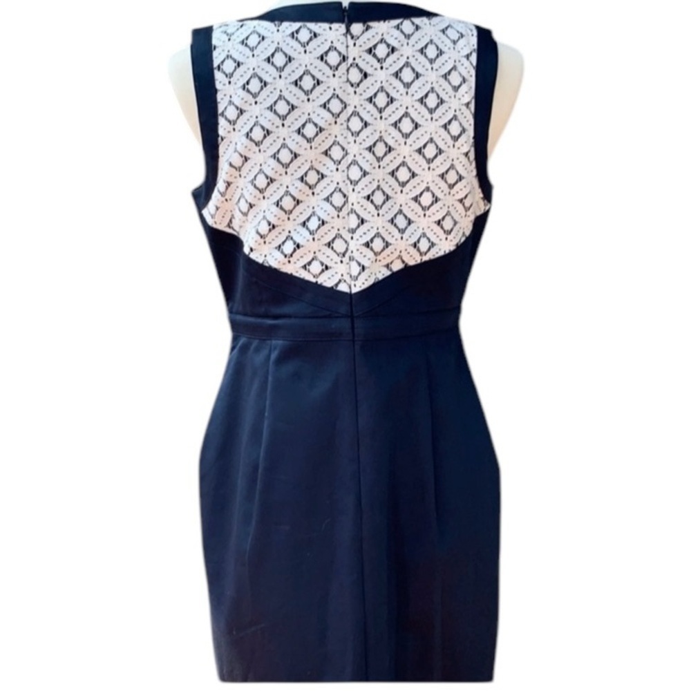 Ann Taylor Navy Sheath With Lace Dress - Picture 2 of 7